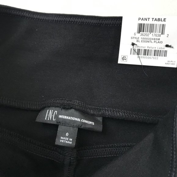 NWT INC Skinny Plaid Front Leggings Size 0 - Picture 8 of 10